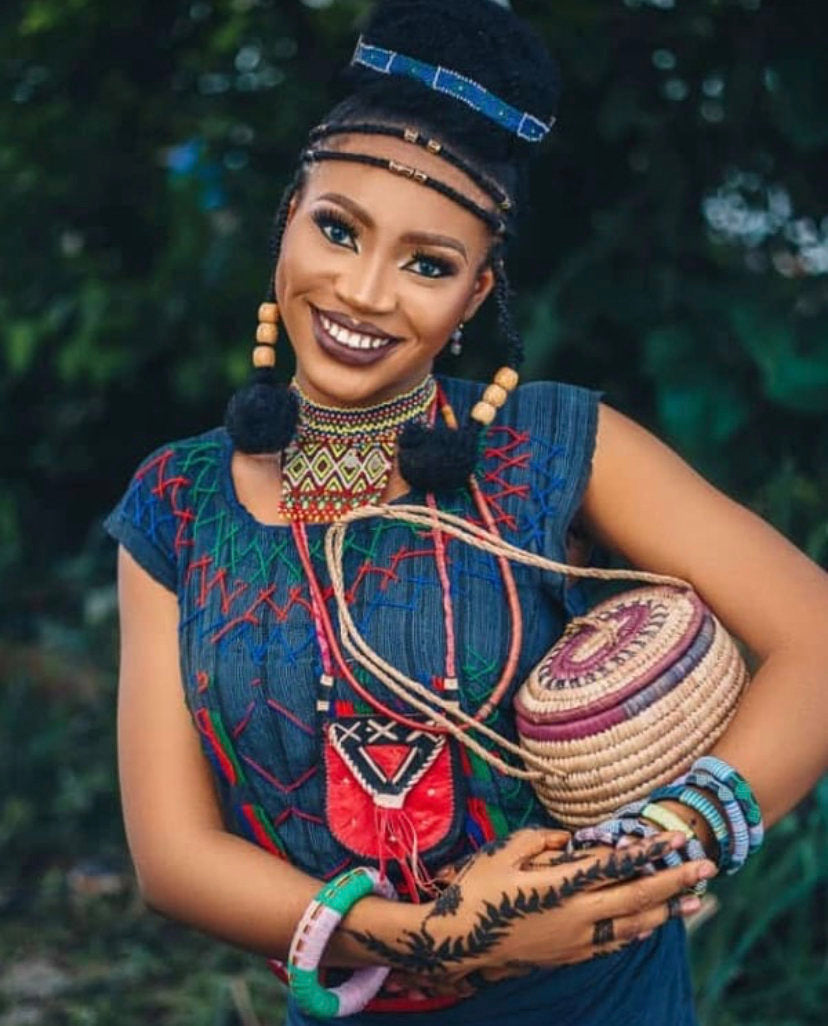 Fulani women’s costume/clothing and complete accessories