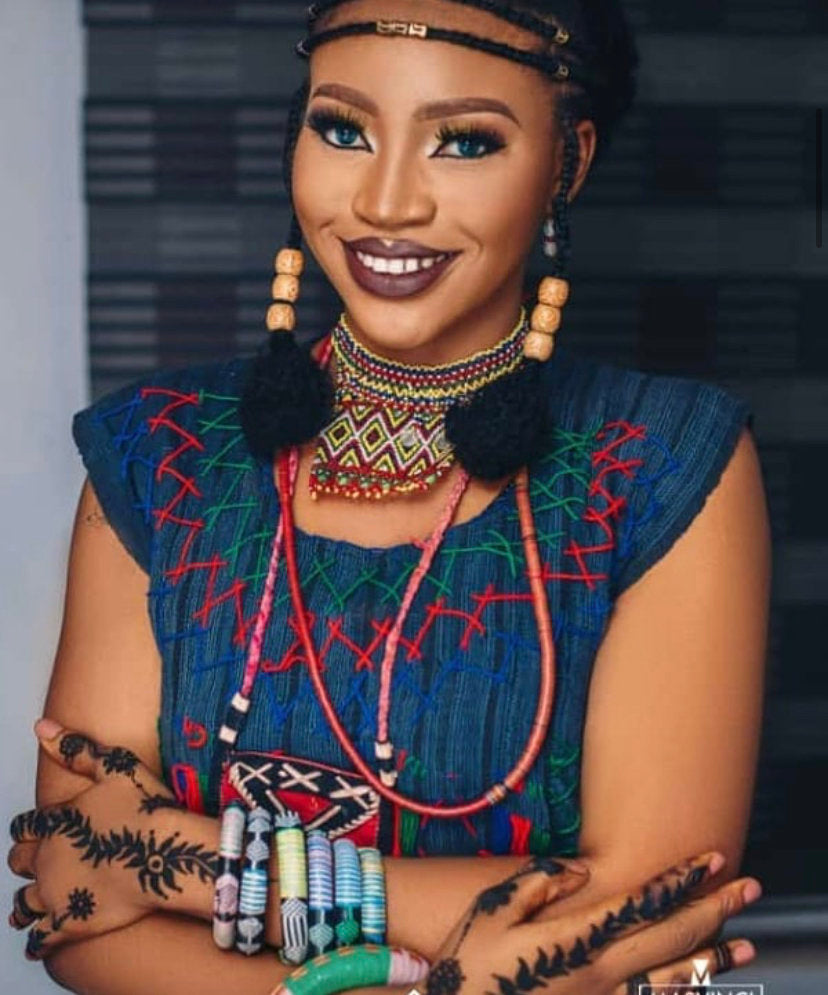 Fulani women’s costume/clothing and complete accessories