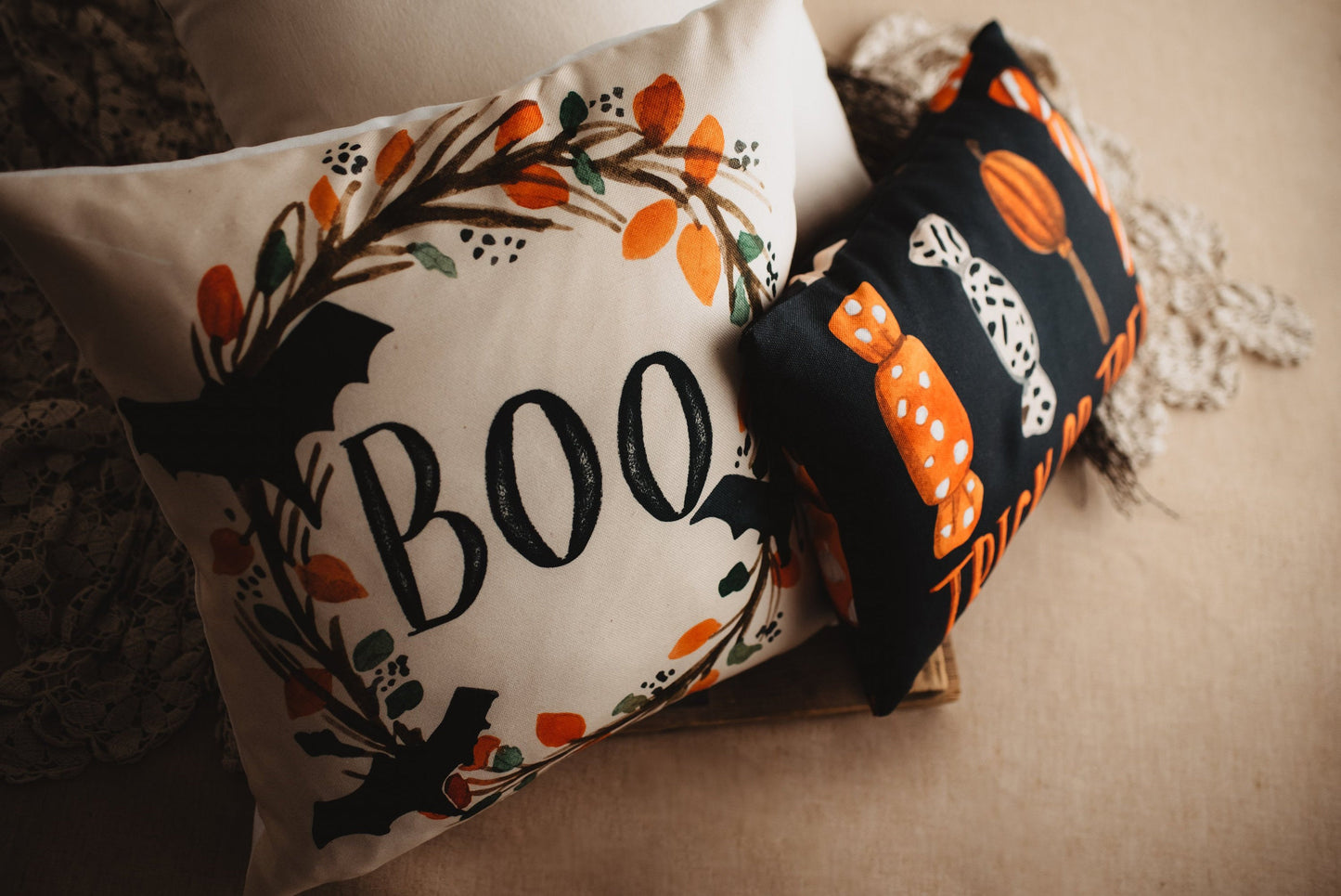 Boo Halloween Pillow
