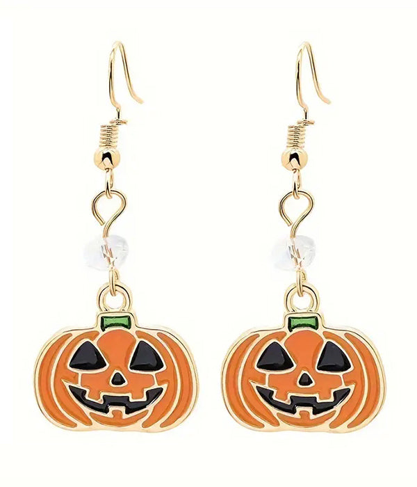 HALLOWEEN THEME PUMPKIN EARRING – Trendy Drop 2025 Edition