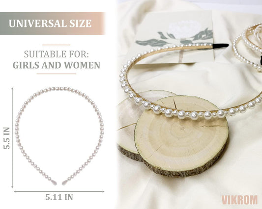 4 Pcs Pearl Headbands for Women   Headbands for Hair Band With Pearls