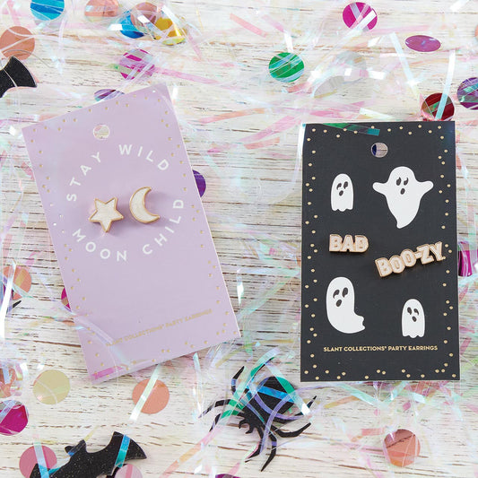 Stay Wild Moon Child Stud Earrings | Mismatched Moon and Star Earrings – Trendy Drop 2025 Edition