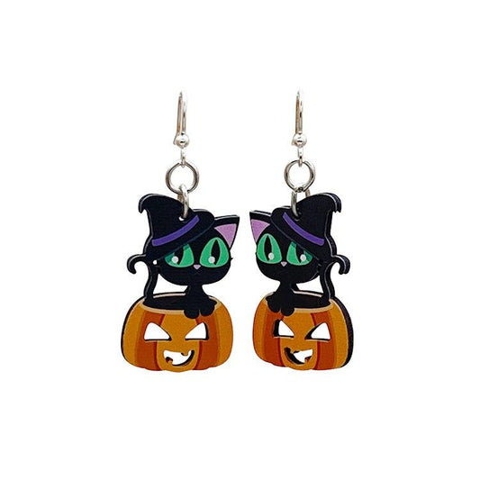Cute Halloween Cat Earrings #1676 – Trendy Drop 2025 Edition