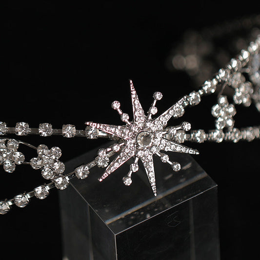 Bridal Crown Headdress Rhinestone Zircon Headband Light Luxury Wedding