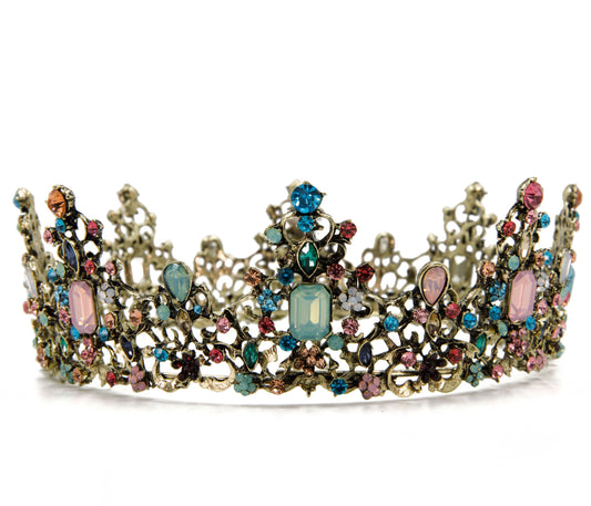 Princess of Pastels Luxe Tiara Crown | Royalty Crown Party or Bridal