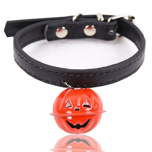 Halloween Pumpkin Bell Collars for Pets