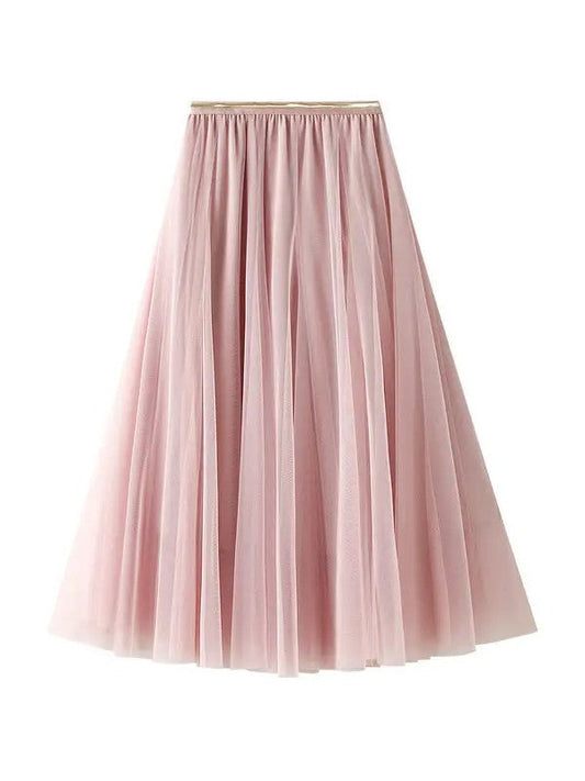 Chiffon midi skirt