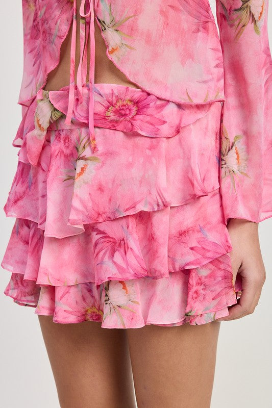 RUFFLE MINI SKIRT