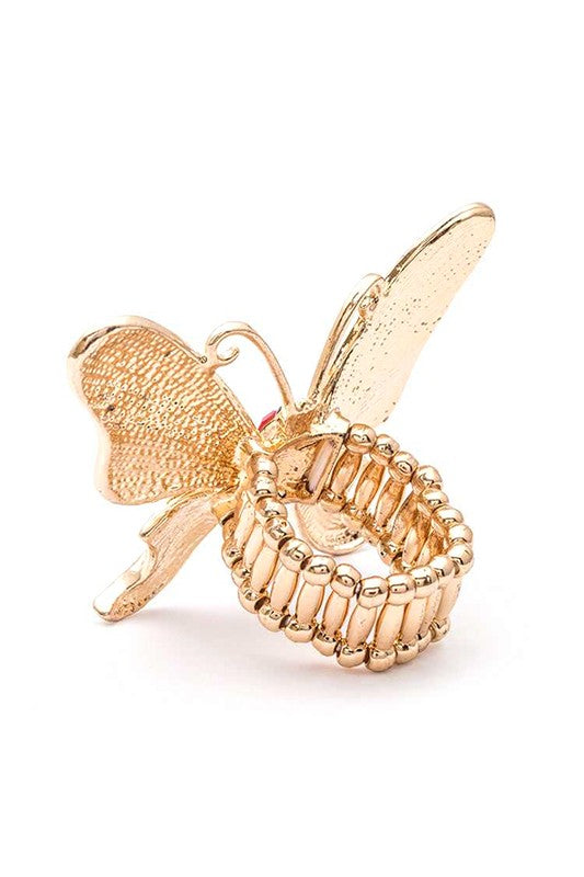 Crystal Butterfly Iconic Stretch Ring
