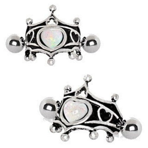 316L Stainless Steel Medieval Design Heart Crown
