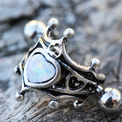 316L Stainless Steel Medieval Design Heart Crown