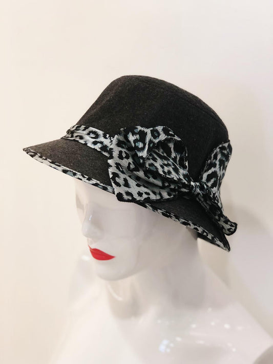 Willow Animal Print Bow Bucket Hat