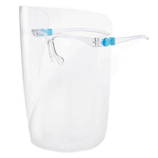 Reusable Plastic Face Shield with Glasses