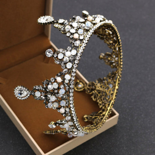 Korean bride rounded crown princess pearl diamond wedding ornaments