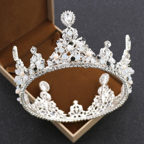 Korean bride rounded crown princess pearl diamond wedding ornaments