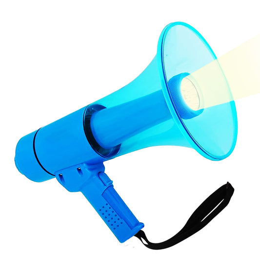 5Core Megaphone Bullhorn Speaker w Siren LED Light Adjustable Volume