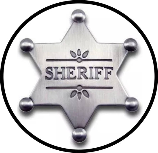 3 Inch Cloth  Patch Vintage Old West Sheriff Badge