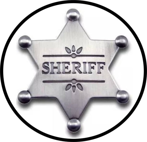 3 Inch Cloth  Patch Vintage Old West Sheriff Badge