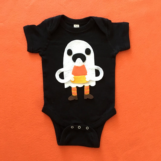 Candy Corn Love Ghost - Baby Bodysuit - Costume