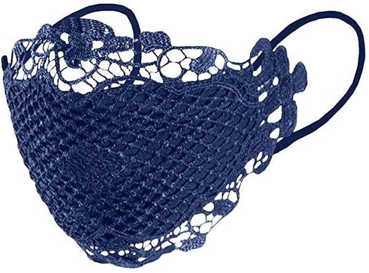 Navy Lace 'Couture Collection' Face Mask