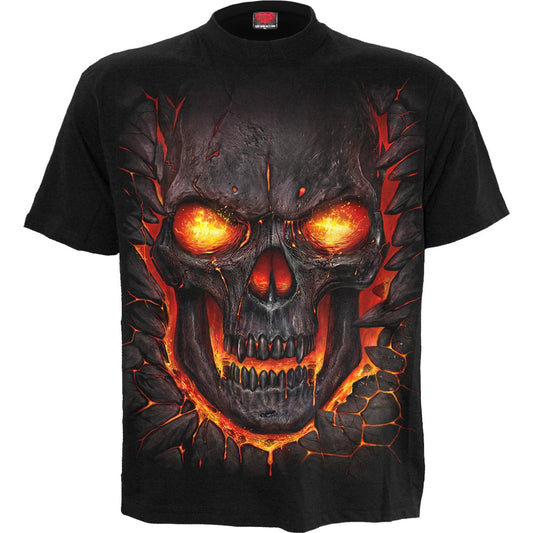 SKULL LAVA - T-Shirt Black – Trendy Drop 2025 Edition