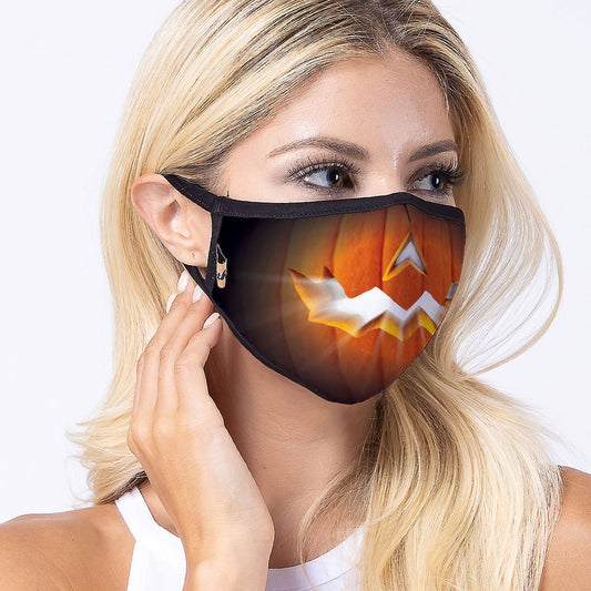 Halloween pumpkin 3-Layered Face Cover-PM0262 – Trendy Drop 2025 Edition