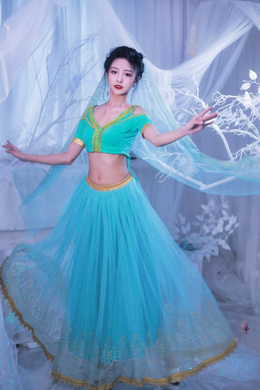 Belly Dance Outfit Indian Dance Jasmine Fancy Costume Party Cosplay