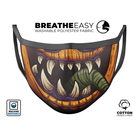 Spooky Pumpkin Monster V1 - Made in USA Mouth Cover Unisex Anti-Dust