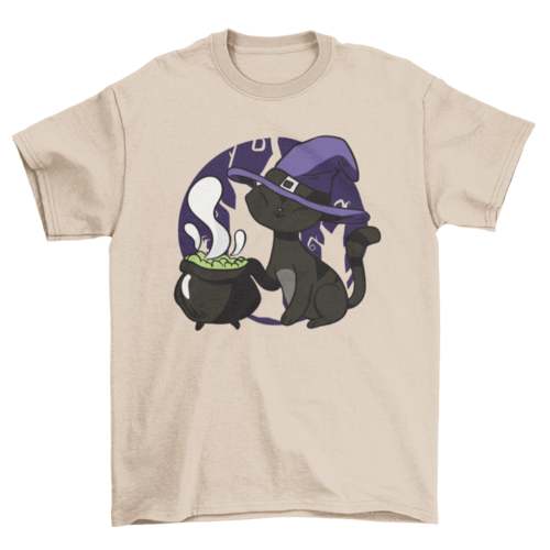 Cute witch cat t-shirt