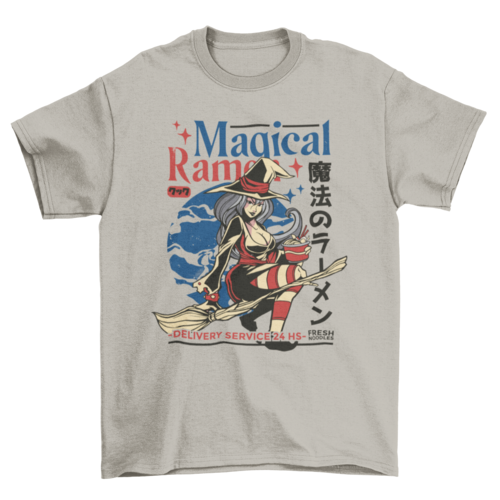 Witch ramen noodles fanatsy t-shirt