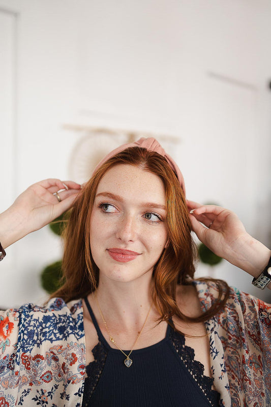 Wide Striped Topknot Headband – Chic and Comfortable