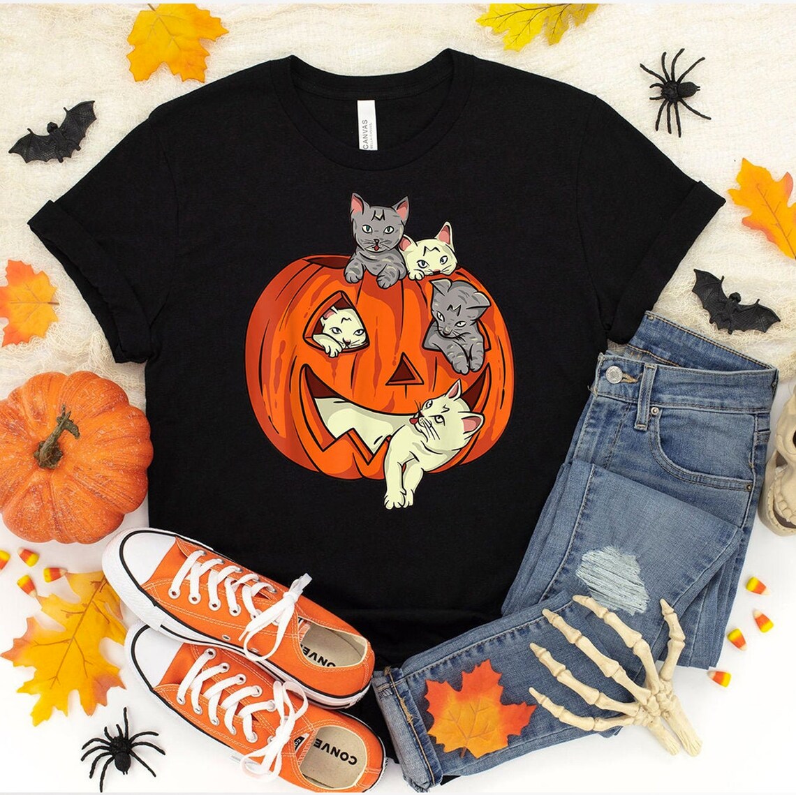 Pumpkin Cat Halloween T-shirt – Trendy Drop 2025 Edition