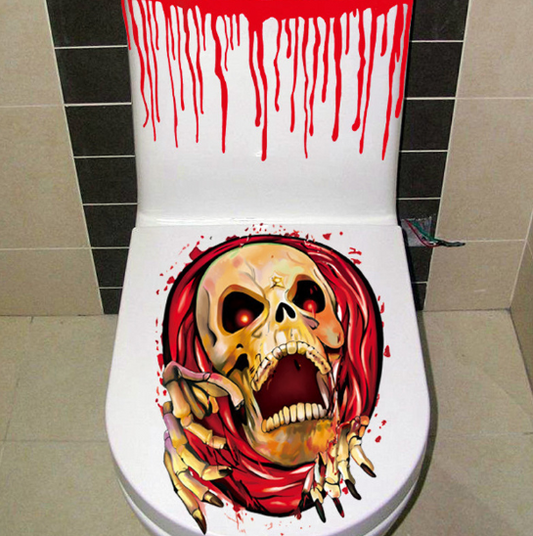 Halloween 3D wall stickers Toilet Cover Sticker