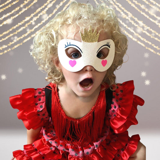 Fairy Princess Costume Costume Mask, Glittering Unicorn Costume Mask