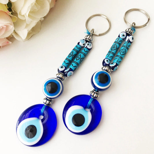 Evil eye boho keyring