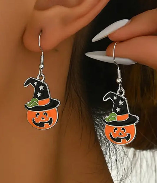 HALLOWEEN THEME PUMPKIN EARRING – Trendy Drop 2025 Edition