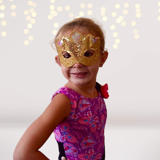 Kids Golden Masquerade Mask, Golden Bird Mask, Golden Animal Mask,