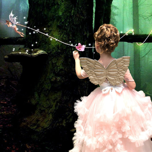 Little Girl Costume Glitter Fairy Wings, Angel, Unicorn Wings