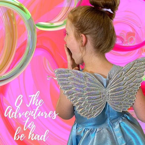 Little Girl Costume Hologram Fairy Wings