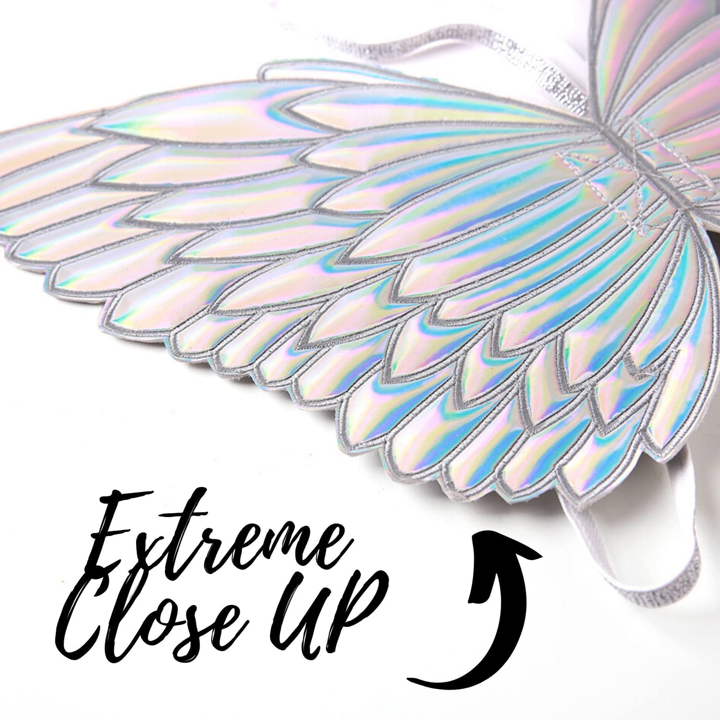 Little Girl Costume Hologram Fairy Wings