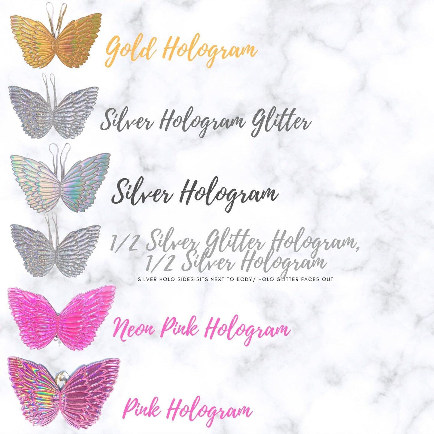 Little Girl Costume Hologram Fairy Wings
